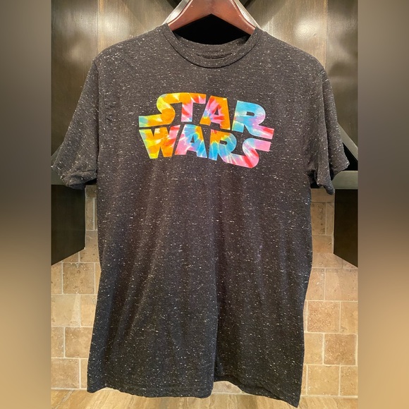 Star Wars Other - Star Wars T-Shirt, Gray with tie-dye letters, Men’s Large